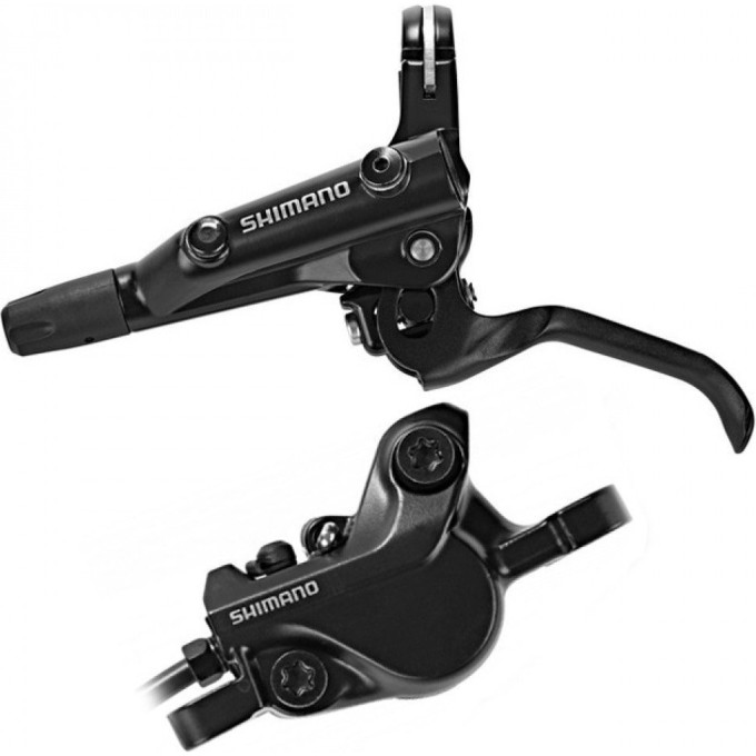 Тормоз дисковый SHIMANO MT MT501, BL(левый)/BR-MT500(передний), полимерные колодки, 1000мм, черный EMT5012KLFPRA100